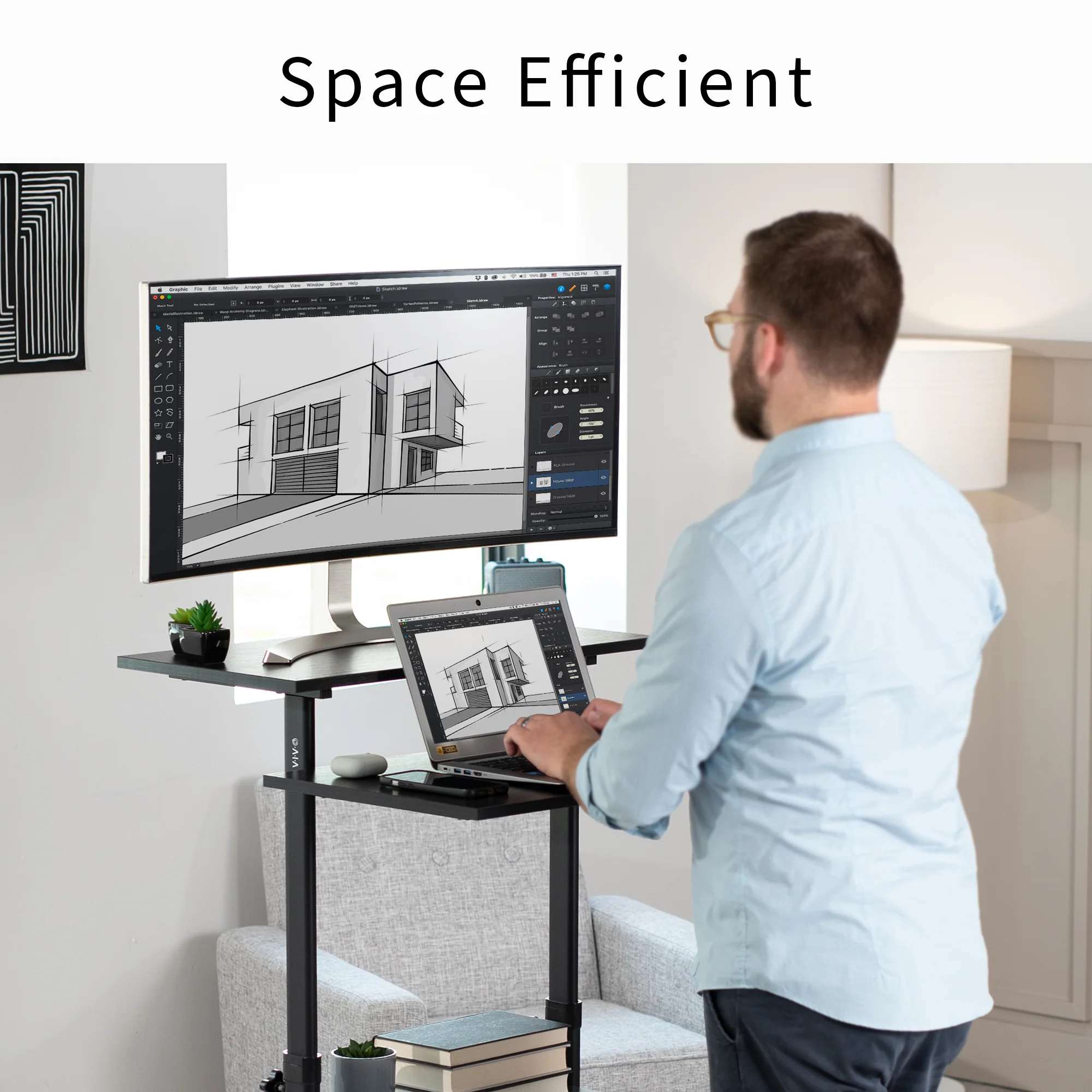 28” Mobile Computer Workstation - Image 11