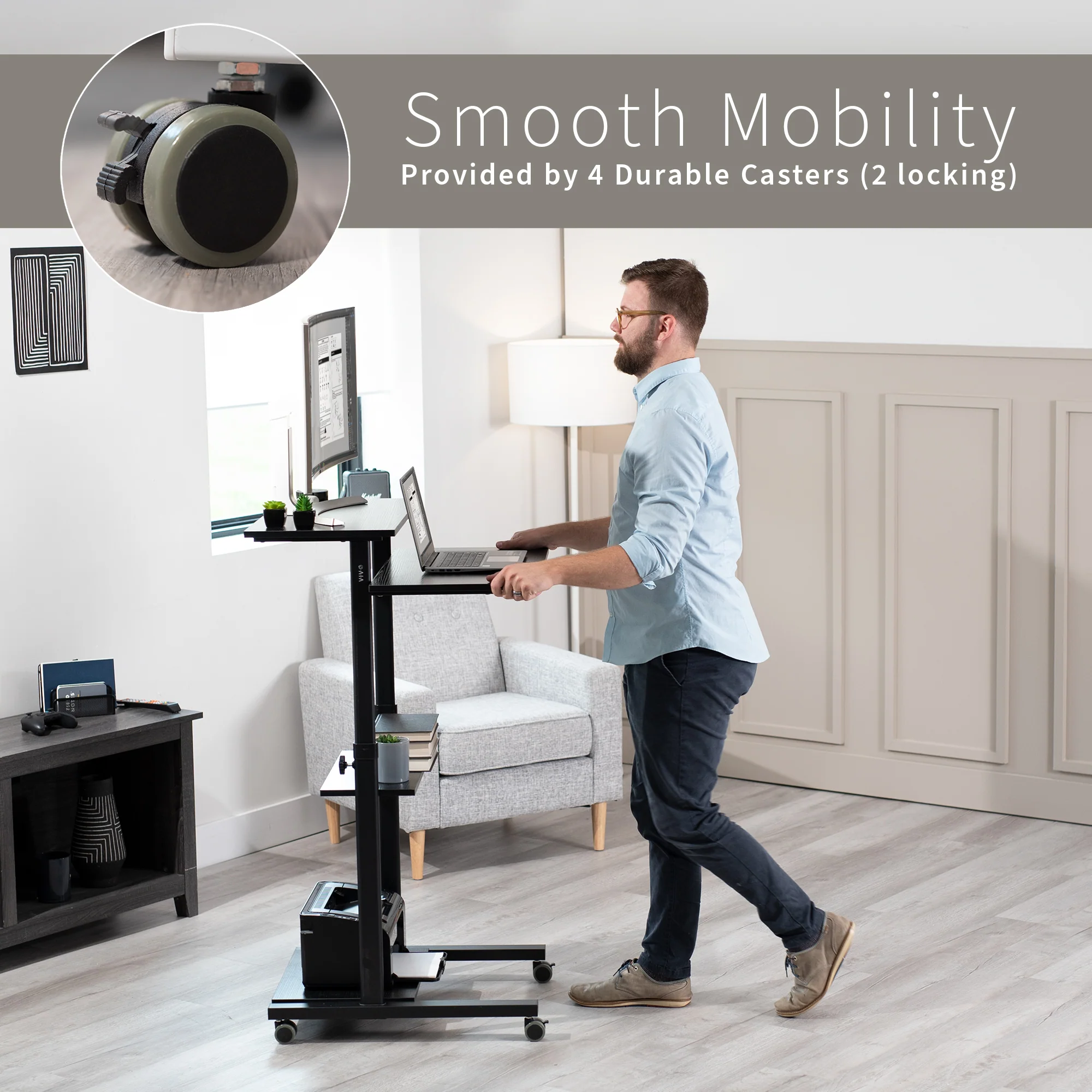 28” Mobile Computer Workstation - Image 6
