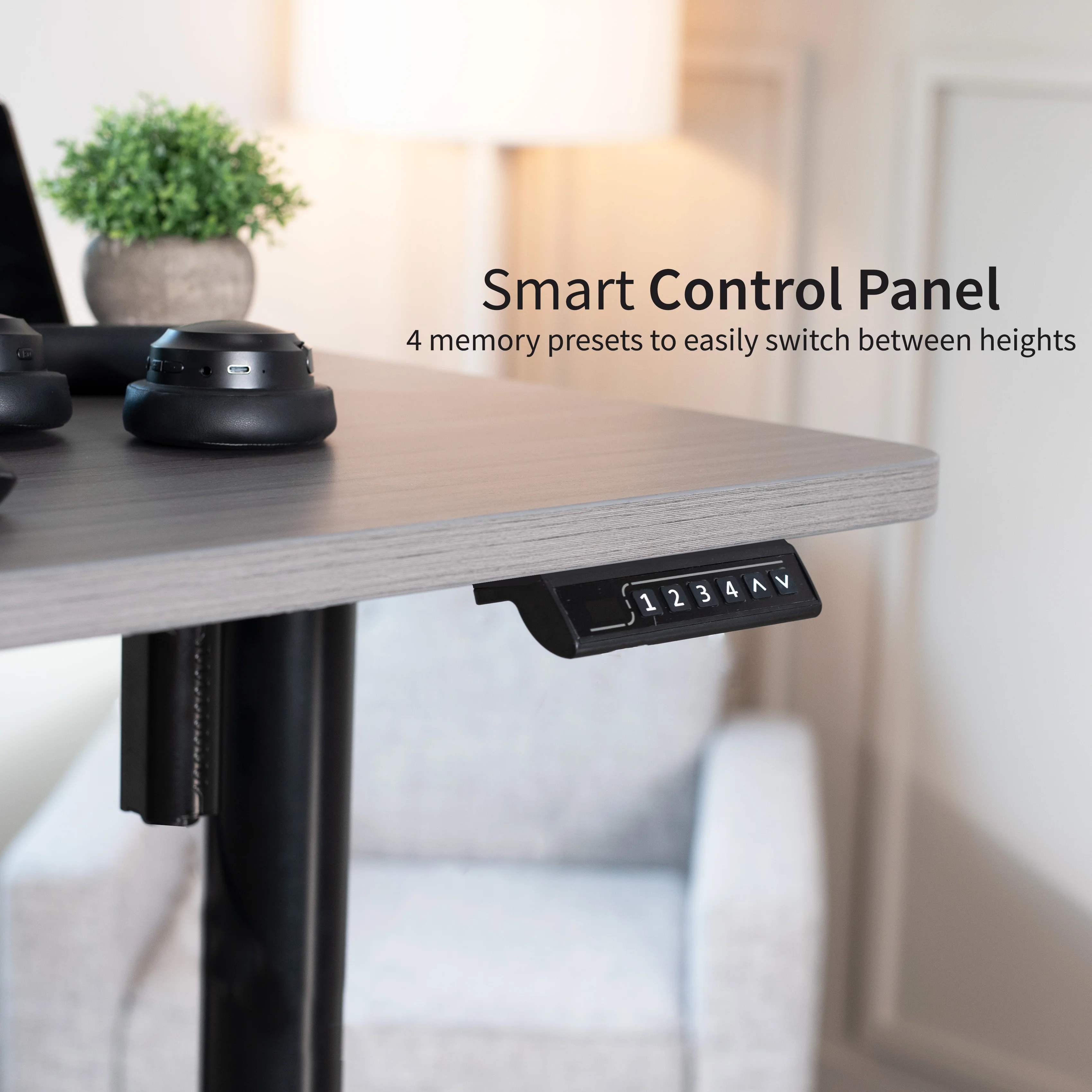 Compact Electric Single Motor Desk Frame with Memory Controller - Image 4