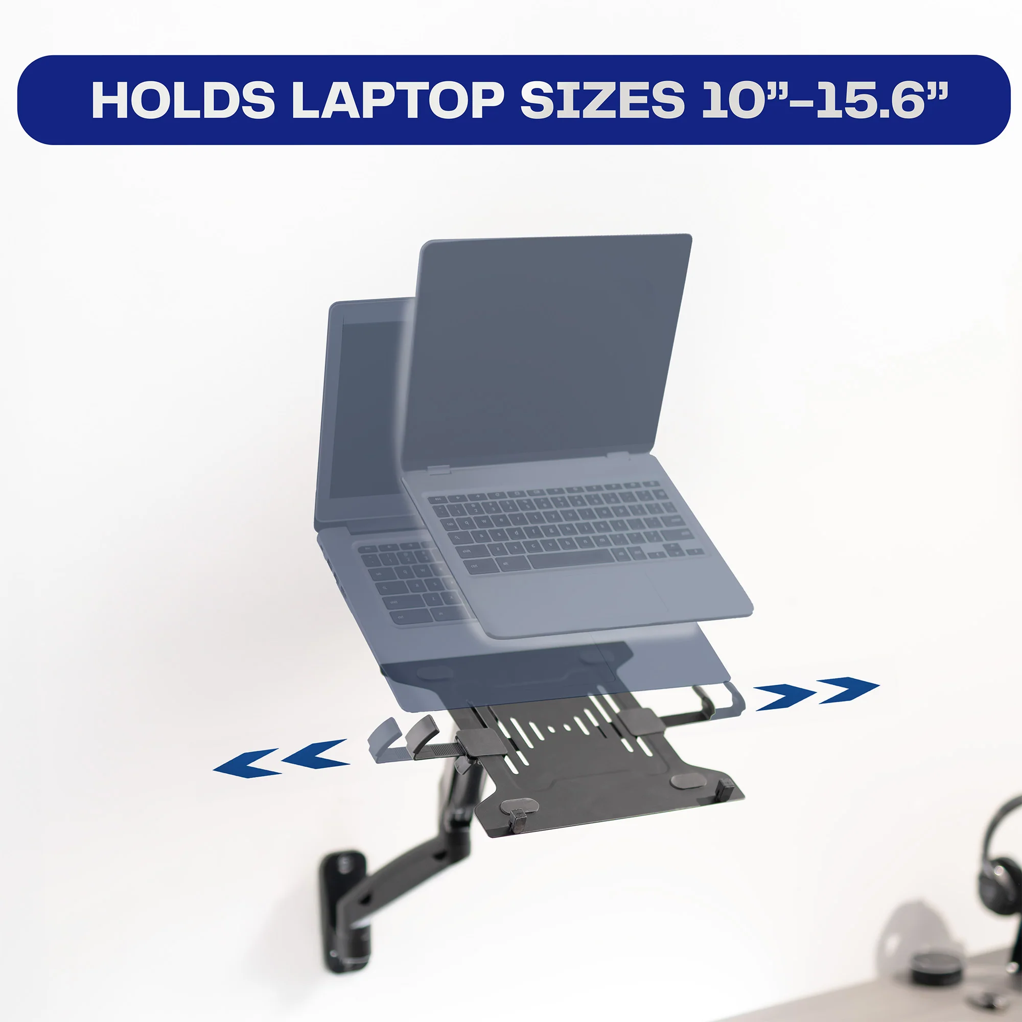 Pneumatic Arm Single Laptop Wall Mount - Image 3
