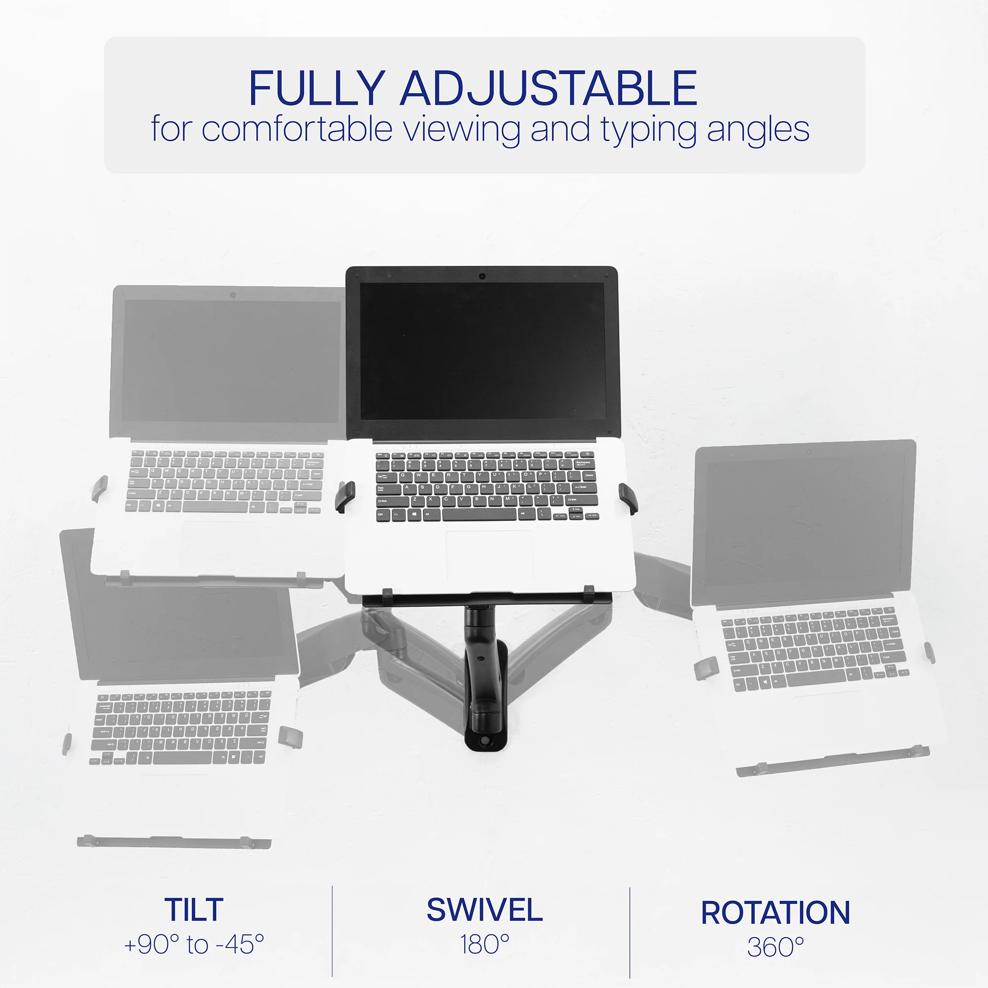 Pneumatic Arm Single Laptop Wall Mount - Image 8