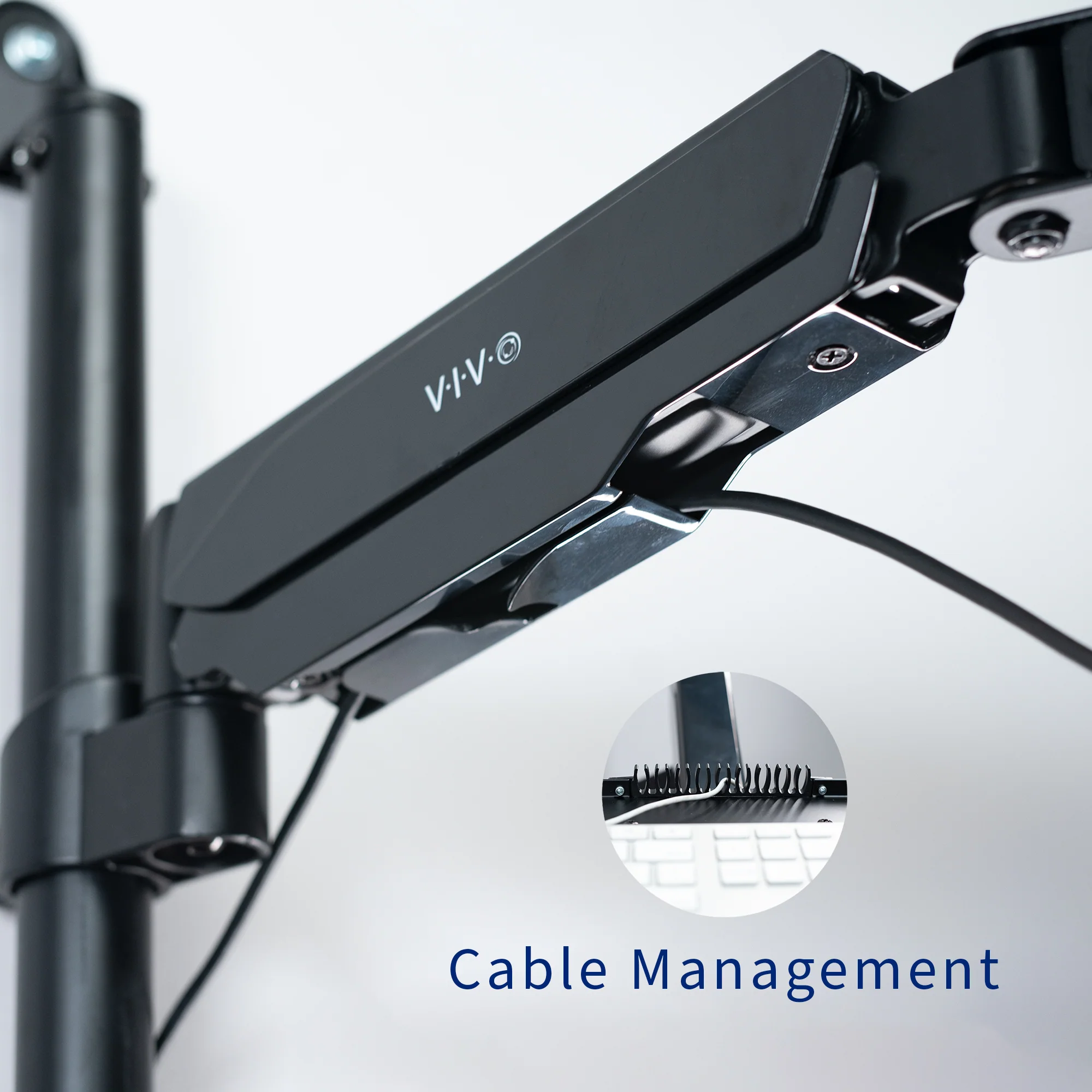 Single 17” to 32” Monitor Sit to Stand Wall Mount Workstation - Image 9