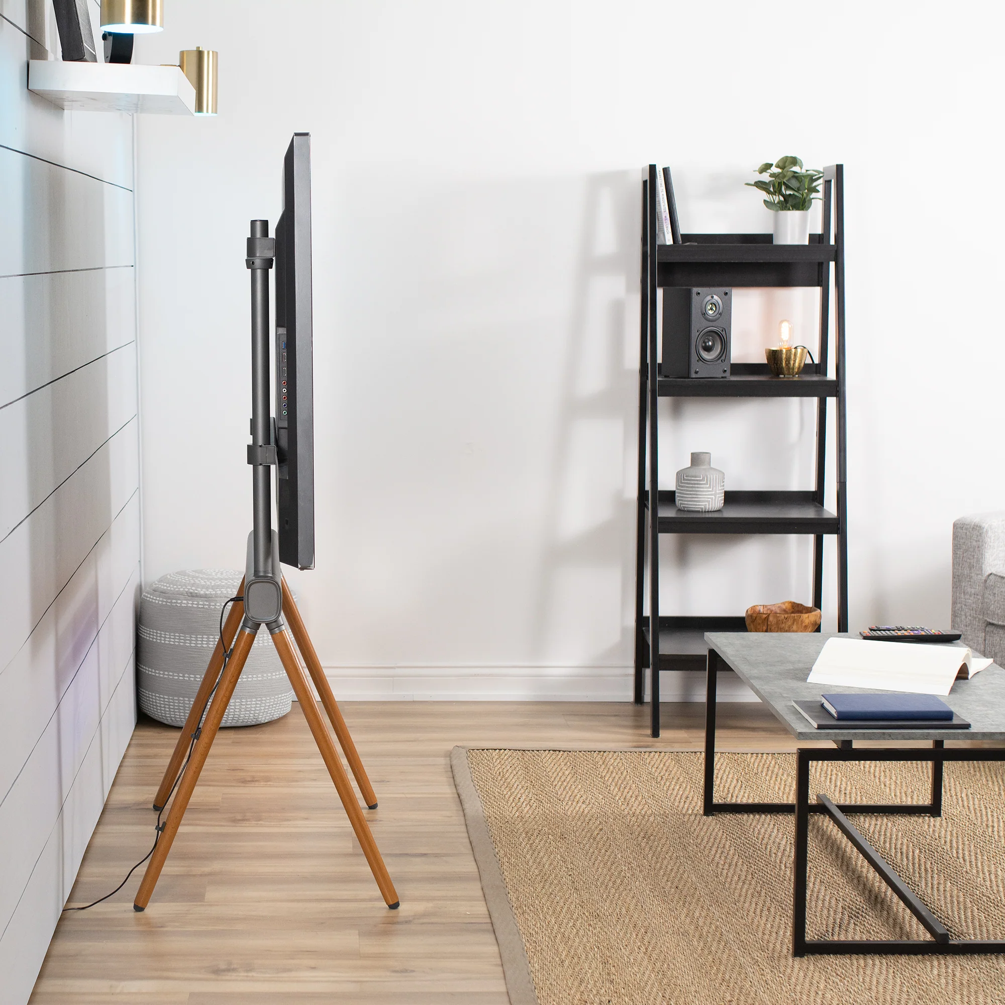 Easel Studio TV Stand with RGB Light for 49" to 70" TVs - Image 4