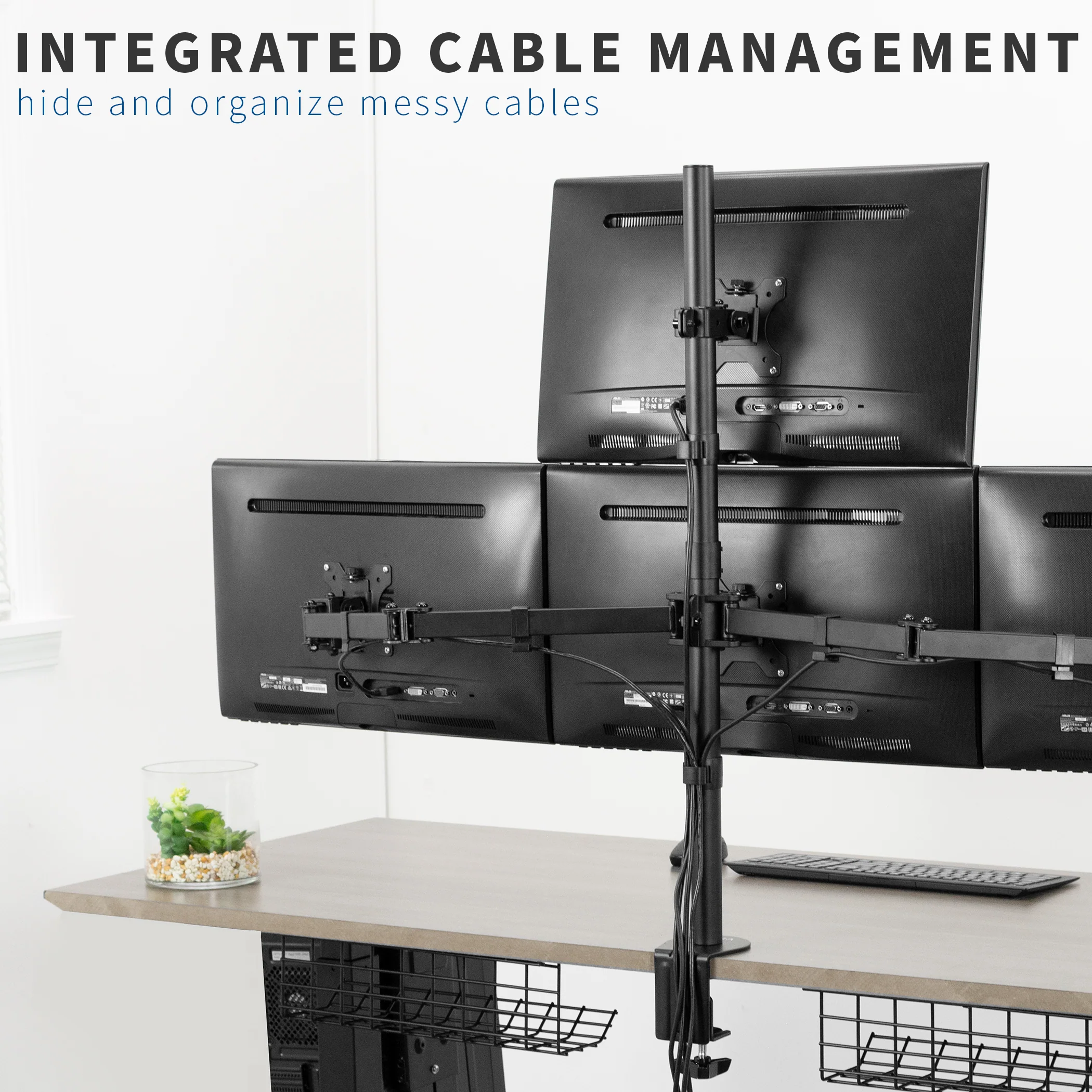 Quad 13” to 24” Monitor Desk Mount - Image 6
